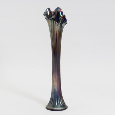 Lot 206 - Carnival Glass Iridescent Tulip Vase