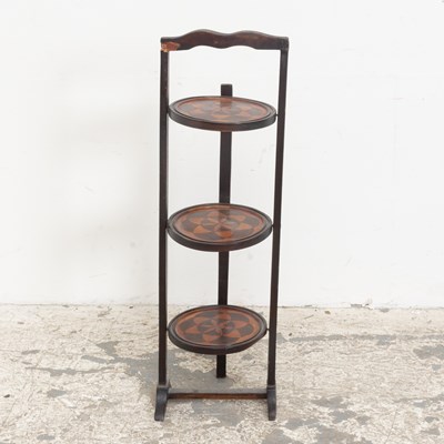Lot 132 - Three Tier Mahogany Pie Stand