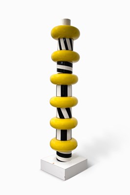 Lot 393 - Attributed to Ettore Sottsass Glazed Ceramic Totem Entitled "Odalisca"