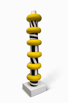Lot 393 - Attributed to Ettore Sottsass Glazed Ceramic Totem Entitled "Odalisca"