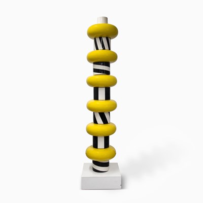 Lot 393 - Attributed to Ettore Sottsass Glazed Ceramic Totem Entitled "Odalisca"
