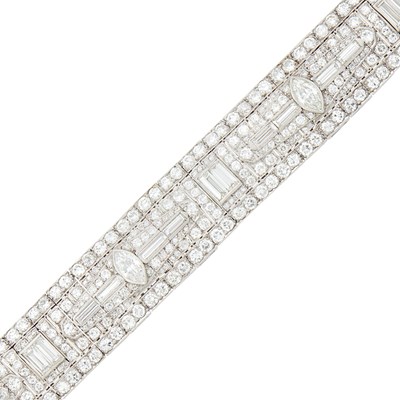 Lot 174 - Platinum and Diamond Bracelet