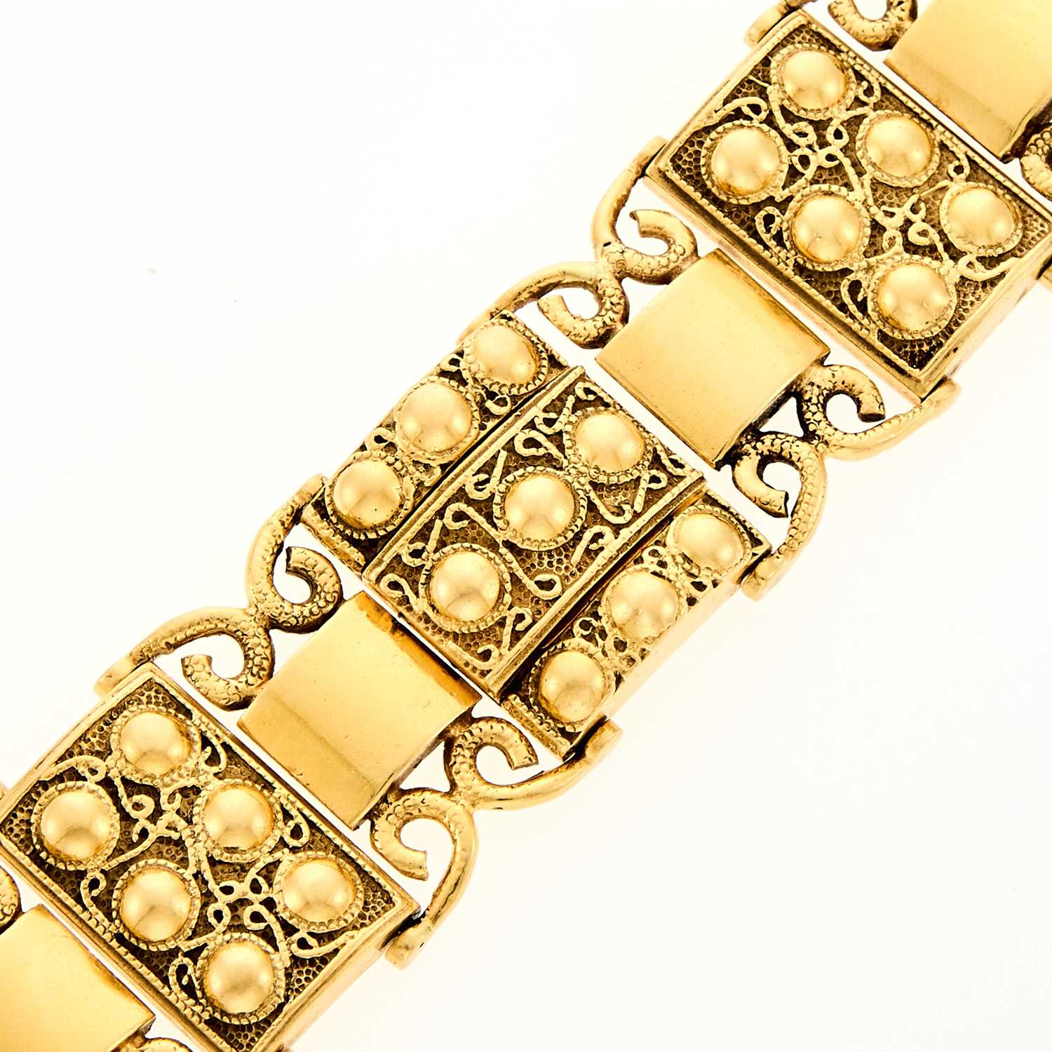 Lot 2196 - Ulysse Nardin Gold Link Bracelet-Watch