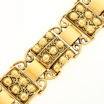 Lot 2196 - Ulysse Nardin Gold Link Bracelet-Watch