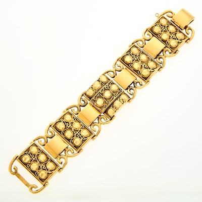 Lot 2196 - Ulysse Nardin Gold Link Bracelet-Watch