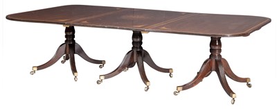 Lot 189 - Edwardian Inlaid Mahogany Triple-Pedestal Dining Table