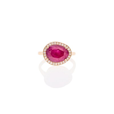 Lot 2155 - Gold, Ruby and Diamond Ring