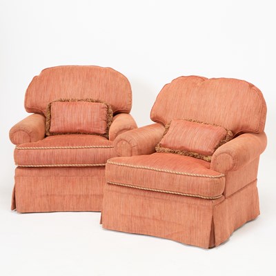 Lot 267 - Pair of Upholstered Club Chairs