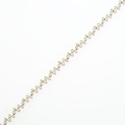 Lot 1203 - White Gold and Diamond Bracelet