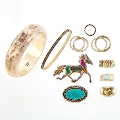Lot 1232 - Group of Silver Jewelry