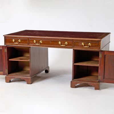 Lot 144 - George III Mahogany Pedestal Partner’s Desk