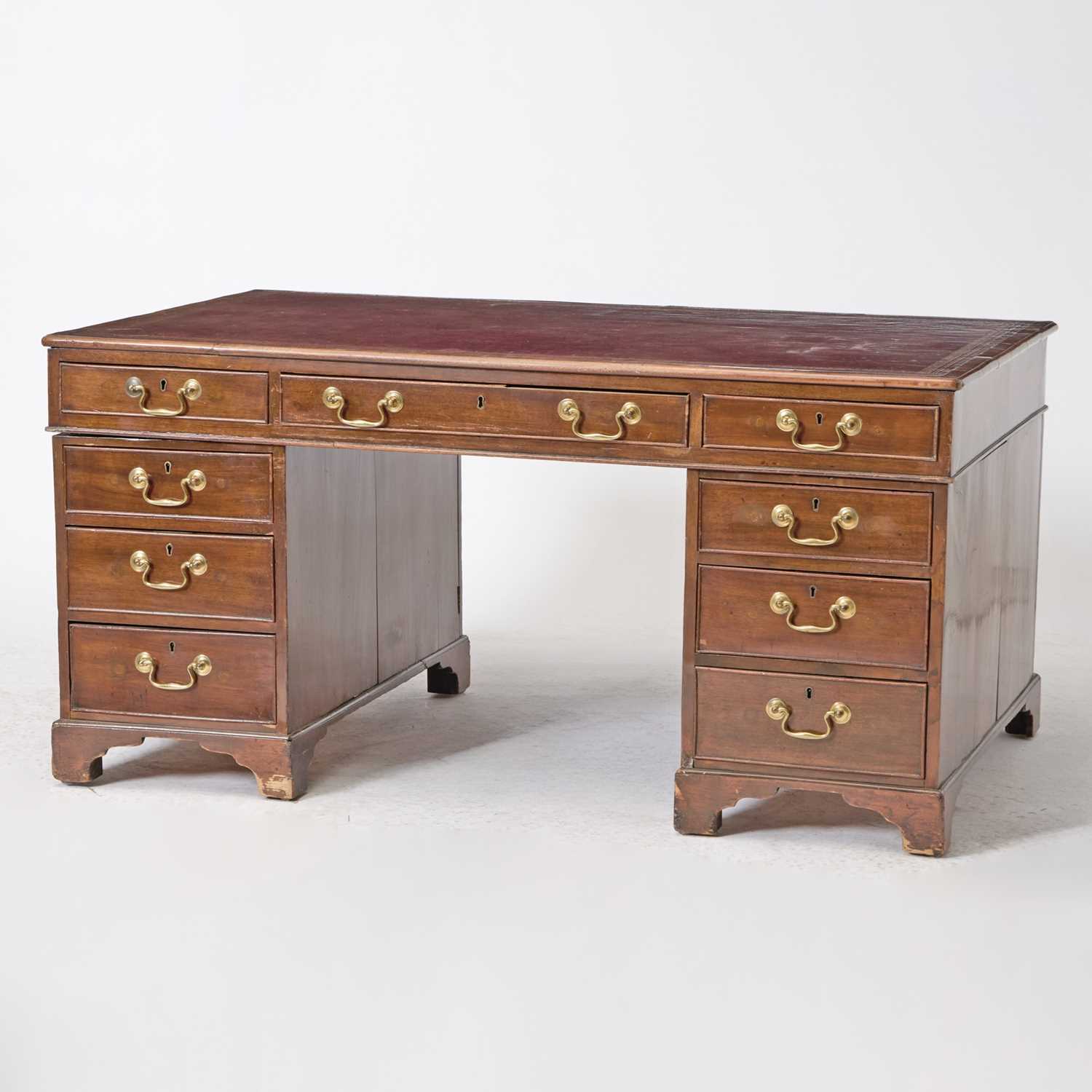 Lot 144 - George III Mahogany Pedestal Partner’s Desk