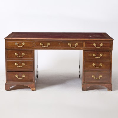 Lot 144 - George III Mahogany Pedestal Partner’s Desk