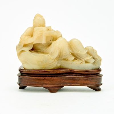 Lot 96 - A Chinese Soapstone Figural Carving of Li Bai
