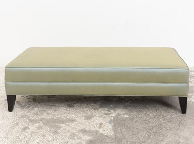 Lot 158 - Blue Satin Upholstered Bench