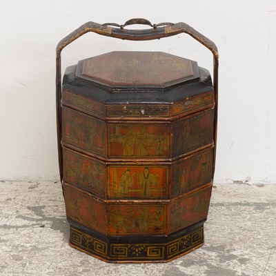 Lot 160 - Chinese Lacquer Wedding Basket