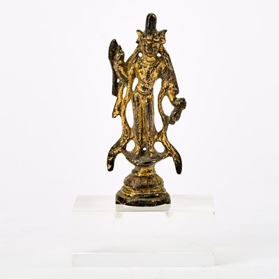 Lot 75 - A Chinese Gilt Bronze Figure of a Bodhisattva