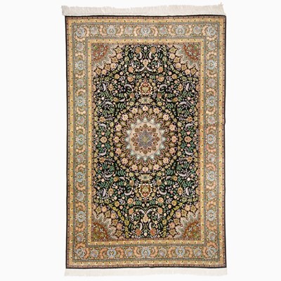 Lot Kurkwool and Silk Tabriz Carpet