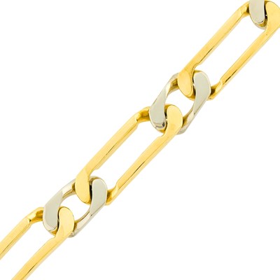 Lot 1019 - Two-Color Gold Link Bracelet
