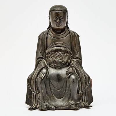 Lot 85 - A Chinese Cast Bronze Figure of Zhenwu