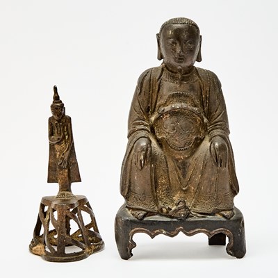 Lot 71 - Two Chinese Cast Bronze Figures