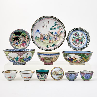 Lot 150 - A Group of Chinese Canton Enamel Articles