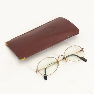 Lot 200 - Cartier Gilt Metal Oval Eyeglasses