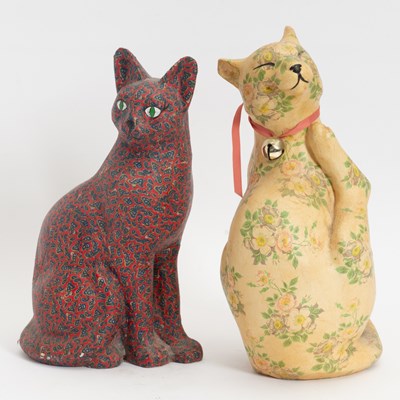 Lot 203 - Two Decoupage Cats