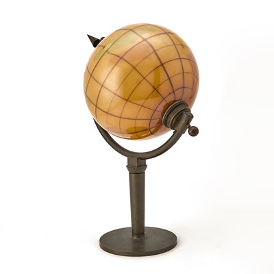 Lot 333 - Art Deco Style Bronze and Murano Glass Globe Table Lamp