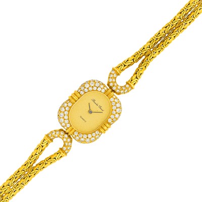 Lot 132 - Bueche Girod Gold and Diamond Wristwatch