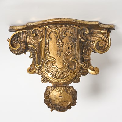 Lot 68 - Italian Rococo Giltwood Wall Bracket Cabinet