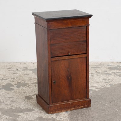 Lot 231 - Marble Top Mahogany Night Stand