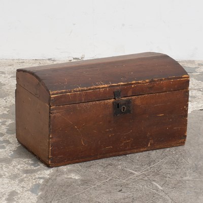 Lot 242 - Wood Chest with Domed Lid