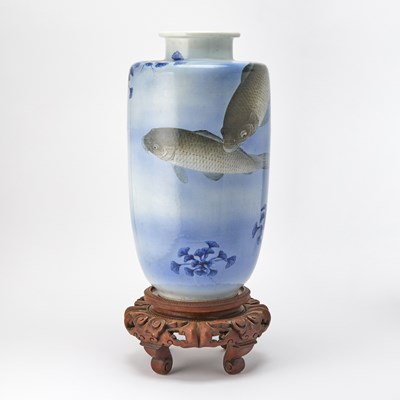 Lot 333 - A Large Japanese Fukagawa Porcelain Vase
