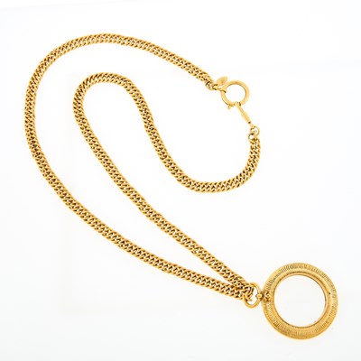 Lot 1131 - Chanel Magnifying Glass Pendant-Necklace