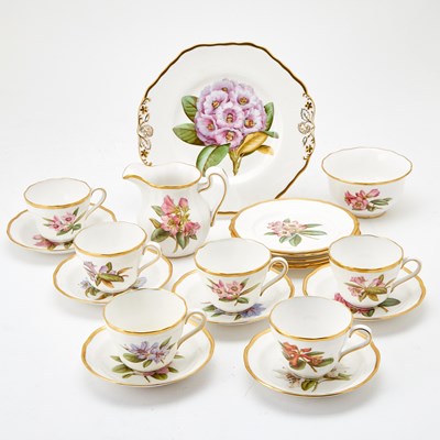 Lot 145 - Spode Porcelain "Rhododendrons" Pattern Partial Tea Service