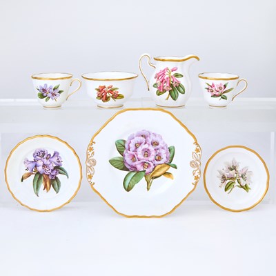 Lot 145 - Spode Porcelain "Rhododendrons" Pattern Partial Tea Service