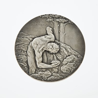 Lot 11 - Hispanic Society of America Sorolla Medal. c. 1937. Silver. 88mm. Uncirculated.