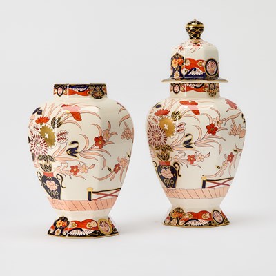 Lot 163 - Pair of Mason's Ironstone Imari Vases