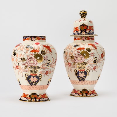 Lot 163 - Pair of Mason's Ironstone Imari Vases