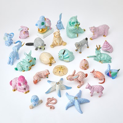 Lot 397 - Group of Herend Porcelain Animal Figures