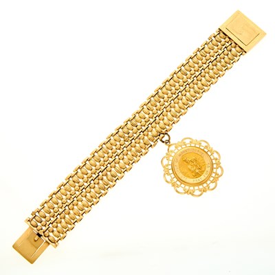 Lot 2113 - Gold Charm Bracelet