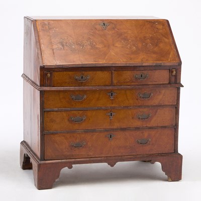 Lot 208 - George II Walnut Slant Front Desk