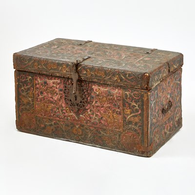 Lot 368 - Spanish Embossed Leather Chest