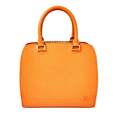 Lot 1181 - Louis Vuitton Orange Epi Leather 'Sablons' Bag