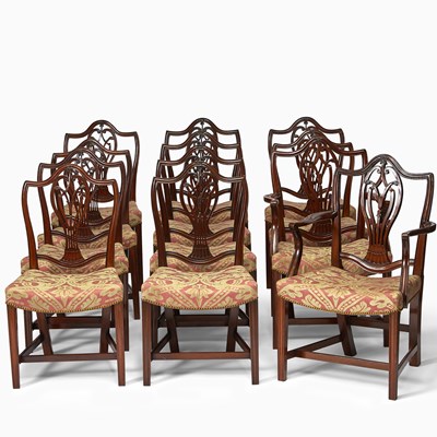Lot 433 - Assembled Set of Twelve George III Mahogany Armchairs