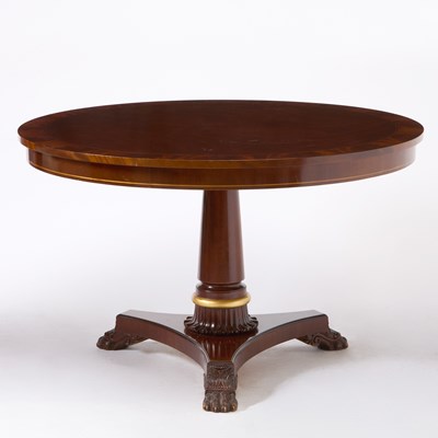 Lot 257 - Regency Style Parcel-Gilt Mahogany Center Table