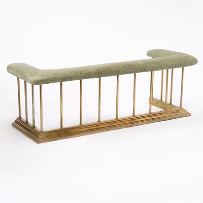 Lot 224 - Brass and Leather Club Fender