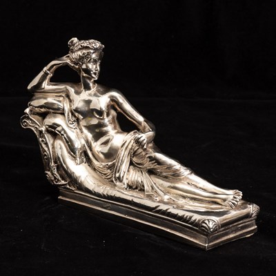 Lot 252 - Silver-Plated Figure of Pauline Borghese