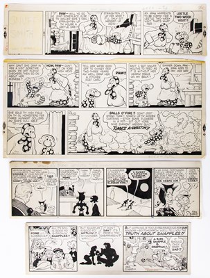 Lot 174 - Group of original art for three cartoon strips